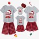 thumbnail image 2 of Pijamas familiares a juego de Navidad, diseño exclusivo, sombrero de Navidad, elfo, Papá Noel, conjunto de Pijamas cortos, 2 of 3
