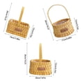 thumbnail image 3 of Zeyigg Handmade Rattan Woven Flower Shopping Basket, Outdoor Picnic Basket Vegetable Picking Basket, Old-Fashioned Handled Tote&nbsp;,C, 3 of 4