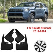 Custom MudFlap For Toyota 4Runner 2012-2024, No Drilling Splash Guards Mud Guards Decorative Accessories, 4pc Tire Protector-black