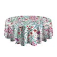 thumbnail image 5 of Pioneer Flower Floral Print Pattern Round Tablecloth 60"x60",Wrinkle Wipeable Table Cloth for Kitchen Dining Room Picnic Patio Party, 5 of 6