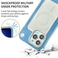 thumbnail image 6 of Heavy Duty Case for iPhone 13 Pro Max, Rugged PC Soft Silicone Shockproof Magnetic Triple-Layers Protective Cover Compatible with MagSafe Wireless Charging Military Grade Lens Protection Case,Blue, 6 of 6