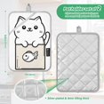 thumbnail image 6 of Yayeee Pot Holders Kitchen Heat Resistant with Pocket 7"x9.8" Cotton Oven Cooking Hot Pads, Beige Chubby Cat, 6 of 7