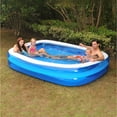 thumbnail image 2 of Pool Central 8.5' Blue and White Inflatable Rectangular Swimming Pool, 2 of 9
