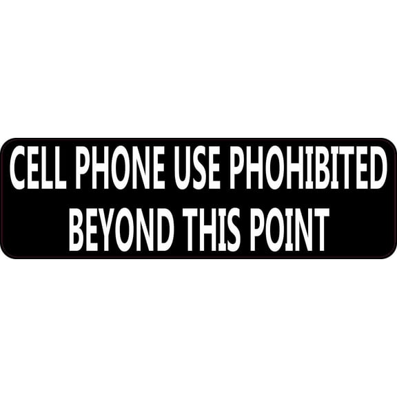 10in x 3in Cell Phone Use Prohibited Magnet Business Sign  Magnets