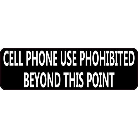 10in x 3in Cell Phone Use Prohibited Sticker Decal Business Sign (Best Cell Phone For Business Use)