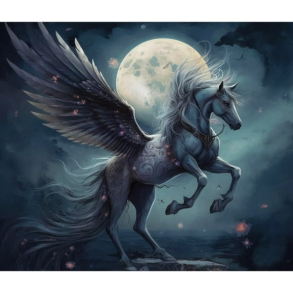 Paint by Number for Adult Kit, Pegasus Unicorn, DIY Acrylic Paint by Numbers for Adults Beginner Oil Painting by Number on Canvas for Home Wall Decor 16x20inch-