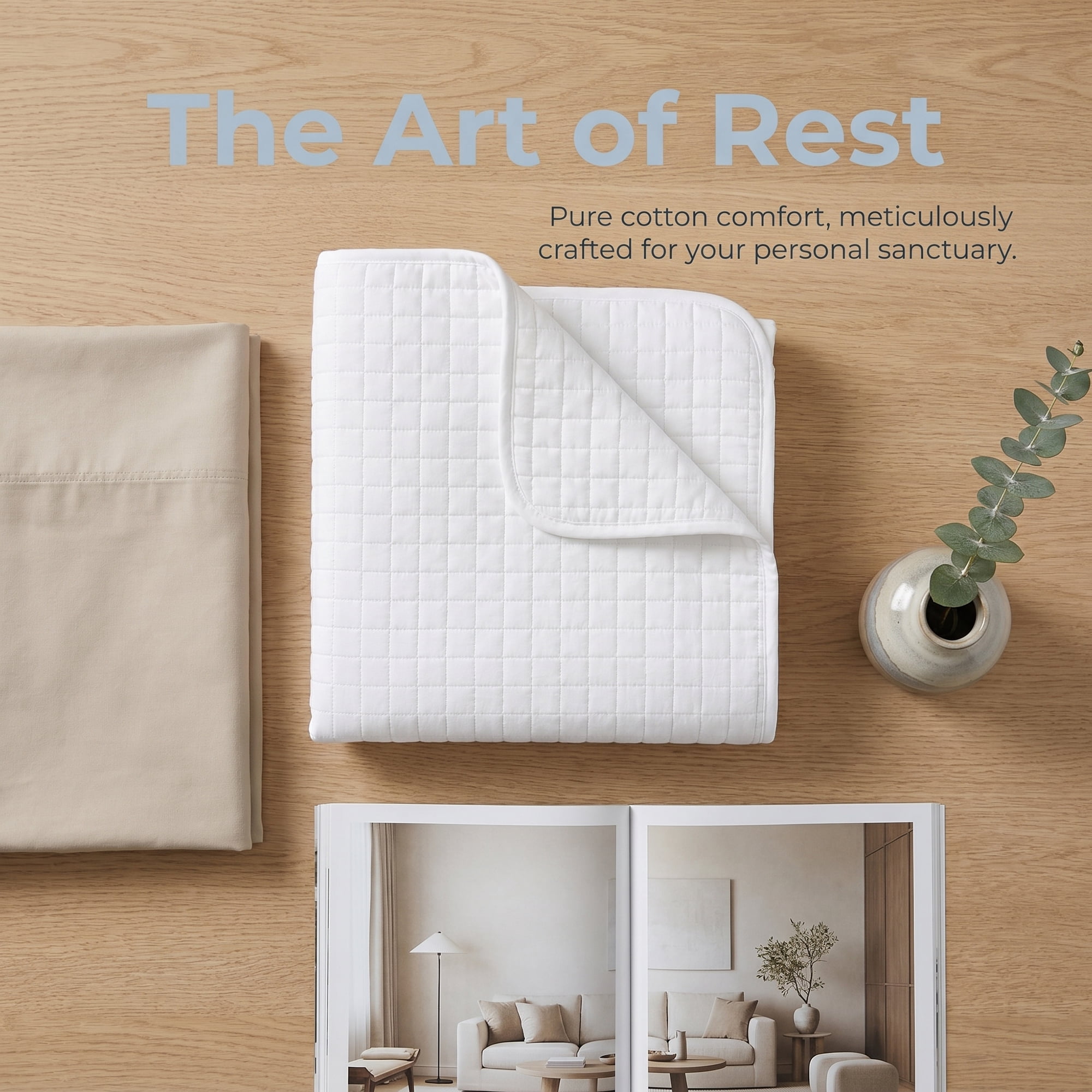 Unique Bargains 2Pcs Breathable Hypoallergenic Cotton Pillow Protectors Queen White A