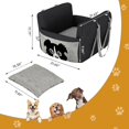 thumbnail image 4 of Lamerge  Dog Car Seat for Small Dog, Waterproof Pet Booster Seat for Car, Soft Travel Carrier for Puppy, Dog Carseat with Thickened Memory Foam Filling, Fashionable Pet Carrier Bag - Black + Gray, 4 of 6