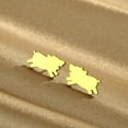 thumbnail image 2 of fashionable stainless steel earrings Pig Earrings, 2 of 4