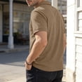 thumbnail image 4 of GrmtClth Mens Polo Shirts Classic Collared Golf Shirt Trend Short Sleeve Tops Fashion with Pocket Outfit with Button Camel 3XL, 4 of 7