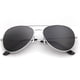 thumbnail image 1 of Qarigey Gafas de sol Novedad de alto rango Diferentes vibrantes Resistentes Ligeras Mano de obra fina Diseño único Gafas redondas Lentes plata + negro Qarigey AP008819-01, 1 of 6