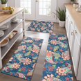thumbnail image 2 of Blue Paisley and Floral Pattern Kitchen Rugs Sets Of 3,Kitchen Runner Rugs Non Skid Washable,Decorative Kitchen Floor Mats for Kitchen,Sink,Laundry,17"x30"+ 17"x47" + 17"x59", 2 of 6