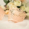thumbnail image 2 of Efavormart 25 Pack | Blush Rose Gold Lace Laser Cut Paper Cupcake Wrappers, Muffin Baking Cup Trays, 2 of 11