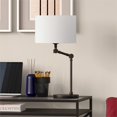 thumbnail image 4 of Henn&Hart 12" Blackened Bronze Metal/Fabric Table Lamp, 4 of 10