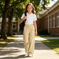 thumbnail image 6 of LRen Girl Sweatpants With Drawstring Teen Girls Elastic High Waisted Baggy Breathable Comfort Oversized Sweat Pants Trendy Fall Winter Trackpants for Casual Everyday Wear, 6 of 8
