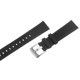 thumbnail image 3 of Rápido Desenganche Auténtico Cuero Reloj Banda 20mm Ancho Flor Vaca Cuero Reloj Correa para Hombres y Mujeres, Negro y Plata Tono, 3 of 8