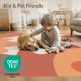 thumbnail image 4 of ODIKA 4'x6' Warm Earth Tones Mid-Century Abstract Washable Area Rug Organic Shapes with Retro Modern Flair Stain Resistant, Low Pile, Easy Care for Dorm Room, Small Living, 4 of 7