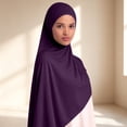thumbnail image 2 of QASIEATN Modern Fit Silk Scarves for Women Cotton Hijab Women's Headscarf Quality 180 X 55 Cm Soft Breathable and Opaque Fall Fashion Accessories, 2 of 5
