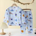 thumbnail image 2 of TOWED22 Kids Toddler Boys Girls Pajamas Truck Pajamas Gift Pjs Set Fall Winter Sleepwear 6-12 Months 12-24 Months 2t 3t 4t 5t 6t 7t 8t 9t Children,Light Blue,9-12 M, 2 of 4