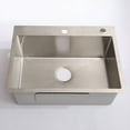 thumbnail image 5 of 24" Stainless Steel Kitchen Sink - Single Bowl Undermount Sink with Faucet Hose and Drain Assembly, 5 of 5