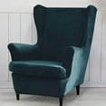 thumbnail image 3 of Skksst Wingback Sofa Cover Plush Velvet Armchair Slipcover 2-Pieces Stretch Furniture Portector, 3 of 7