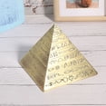 thumbnail image 4 of Cenicero de metal con tapa Adornos de oficina retro Regalos para fumar Forma de pirámides egipcias (bronceado), 4 of 6