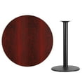 thumbnail image 3 of Flash Furniture 42'' Round Mahogany Laminate Table Top with 24'' Round Bar Height Table Base, 3 of 3