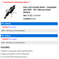 thumbnail image 2 of Door Lock Actuator Motor - Compatible with 2005 - 2011 Mercury Grand Marquis 2006 2007 2008 2009 2010, 2 of 2