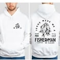 thumbnail image 3 of Jesus Made Me a Fisher of Men Hoodie – Mark 1:17 Bible Verse 2-Sided Christian Hoodie, Faith-Based Unisex Pullover, 3 of 7