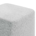 thumbnail image 5 of Callum 17" Square Woven Heathered Fabric Ottoman in Heathered Weave Light Gray, 5 of 9