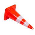 thumbnail image 4 of 10 Pack 27" Traffic Safety Road Cones, PVC Road Parking Cones with Handle, Orange Reflective Strips Collar Safety Signs for Road Parking, Driving Practice, Orange, 4 of 6