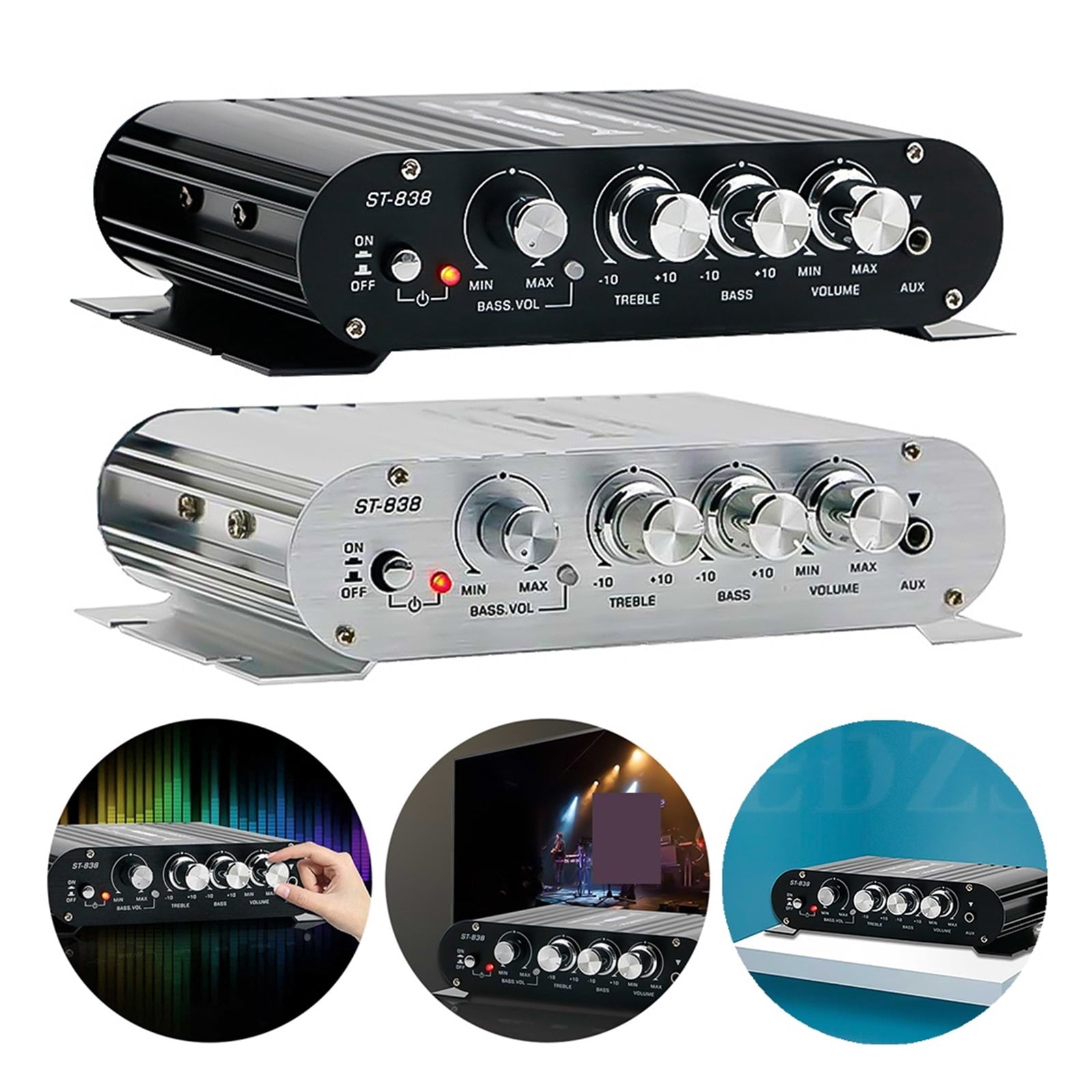2.1 Channel Power Amplifier Home Amplify Bass and Treble Adjustment Subwoofer Amplifier Amplifier ,Multi Modes