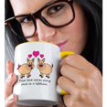thumbnail image 2 of 3dRose, True Love Comes Along Once in a Lifetime – Cute Pig Love Design, 15oz Two-Tone Yellow Mug, 2 of 7