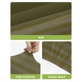 thumbnail image 4 of Olive Green Striped Bar Stool Covers Set of 2, Vintage Stripes Ombre Stretch Washable Bar Chair Covers with Backs, Removable Pub Counter Height Chair Cover for Kitchen Dining Room Cafe, 4 of 7