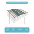 thumbnail image 5 of Quilts Full Size, Turquoise Beige Striped Soft Comforter Bedding Set for Bed, Modern Farmhouse Vertical Stripes Lightweight Quilted Bedspread with Pillow Cover(2 Pieces) for All Season, 78x90 Inch, 5 of 6