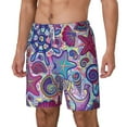 thumbnail image 2 of Balery Cute Nautical Mens Swim Trunks Swim Shorts for Men Quick Dry Inseam Beach Shorts with Compression Liner Pocket-Small, 2 of 9