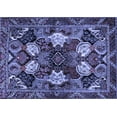thumbnail image 1 of Ahgly Company Machine Washable Indoor Rectangle Persian Blue Traditional Area Rugs, 5' x 7', 1 of 4