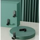 thumbnail image 5 of 5 piezas pegatinas de gancho adhesivo gancho de pared baño impermeable soporte de toalla para dormitorio baño cocina techo colgar albornoces (negro) Feliz Sencillez, 5 of 5