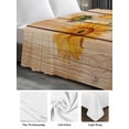 thumbnail image 6 of Sunflower Queen Size Flat Sheet, Wrinkleproof & Fadeproof Cooling Flat Bed Sheet Only, Vintage Summer Botanical Wooden Farmhouse Breathable Soft Bedding Top Sheets 90 x 102 Inches, 6 of 8