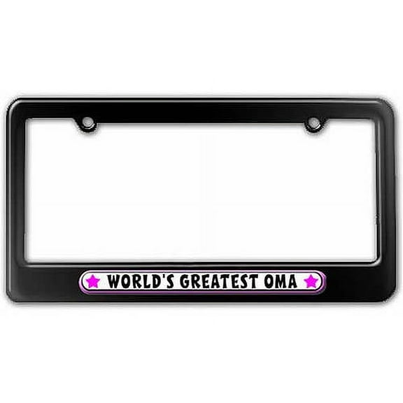 World's Greatest Oma, German Grandmother Grandma License Plate Tag Frame, Multiple Colors