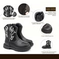 thumbnail image 4 of Meckior Toddler Girls Boys Combat Ankle Boots Little Kid Waterproof Outdoor Chelsea Fall Booties Leather Comfort Shoes, 4 of 7