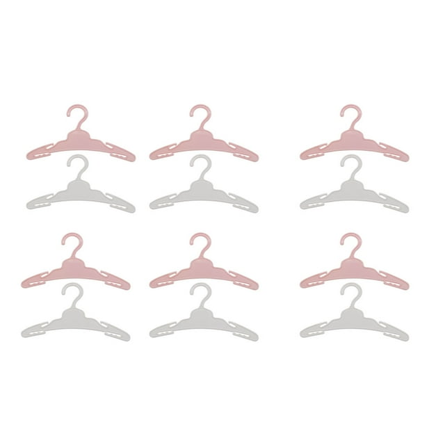 kurtrusly 12 Pièces 18 Pouces Poupée Mini Vêtements Cintre Sous-Vêtements Réutilisables Pantalons Rack Kit Assorti Support Jouet Pièces de Rechange