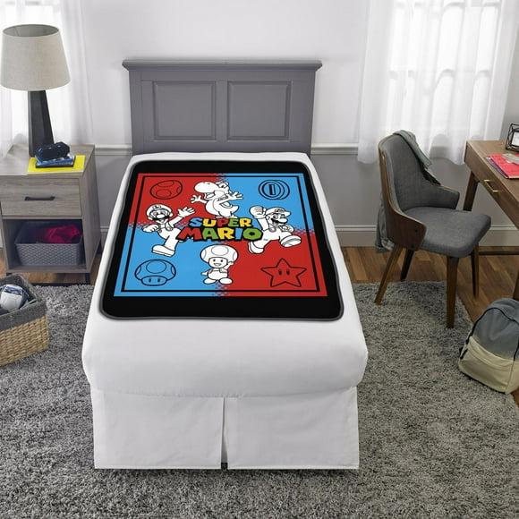 Super Mario "Red White & Bros" Silk Touch Throw
