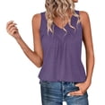 thumbnail image 2 of ZyeKqe Womens Tank Tops V Neck Ruched Cute Loose Fitted Casual Sleeveless Beach Vacation Summer Cami Tops, 2 of 6