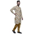 thumbnail image 2 of Atasi Cotton Long Kurta Pajama Set For Men Designer Casual Kurta Pajama Clothing, 2 of 3