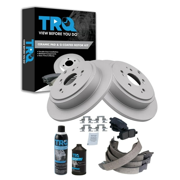 TRQ Rear Brake Pad & Rotor Kit BKA34803 Fits Select 2001-2006 Acura MDX