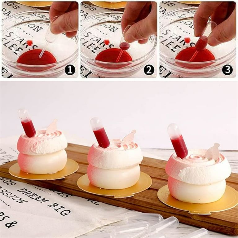 100 Pipette In Plastica Da 4ml Per Trasferimento Liquidi - Ideali Per Cupcake, Gelato E Bricolage