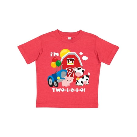 

Inktastic TWO-I-E-I-O 2nd Birthday Gift Toddler Boy or Toddler Girl T-Shirt