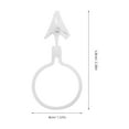 thumbnail image 2 of OUNONA 100Pcs White Plastic Curtain Hooks with Clips for Easy Hanging on Drapery Rods, 2 of 8