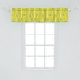 thumbnail image 2 of Floral Window Valance, Summer Pattern with Retro Design Petals on Lines, Curtain Valance for Kitchen Bedroom Decor with Rod Pocket, 54" X 12", Yellow Green Dried Rose, by Ambesonne, 2 of 2